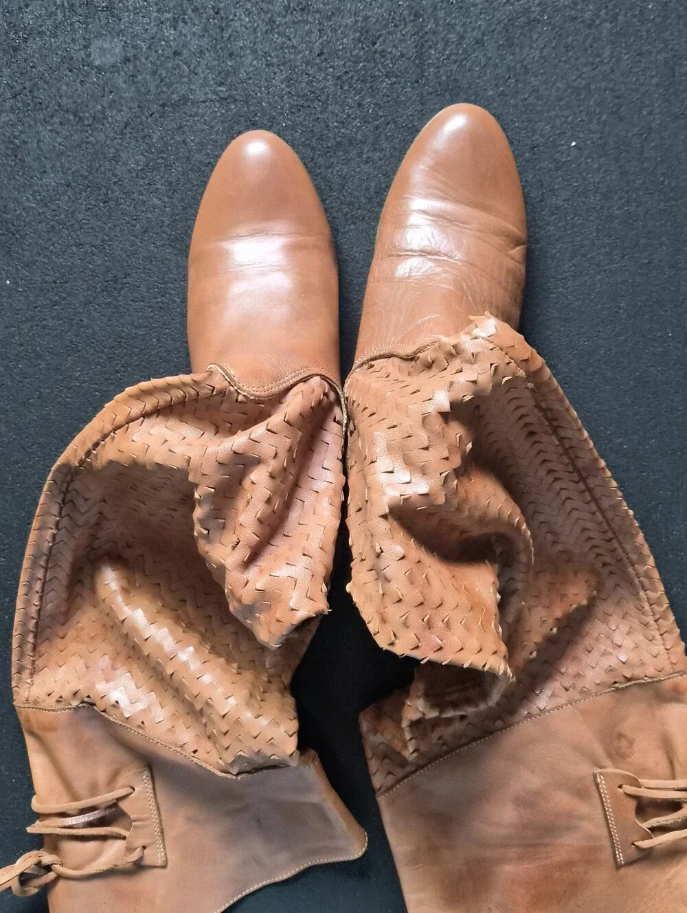 Leather Knee High Boots Size 38